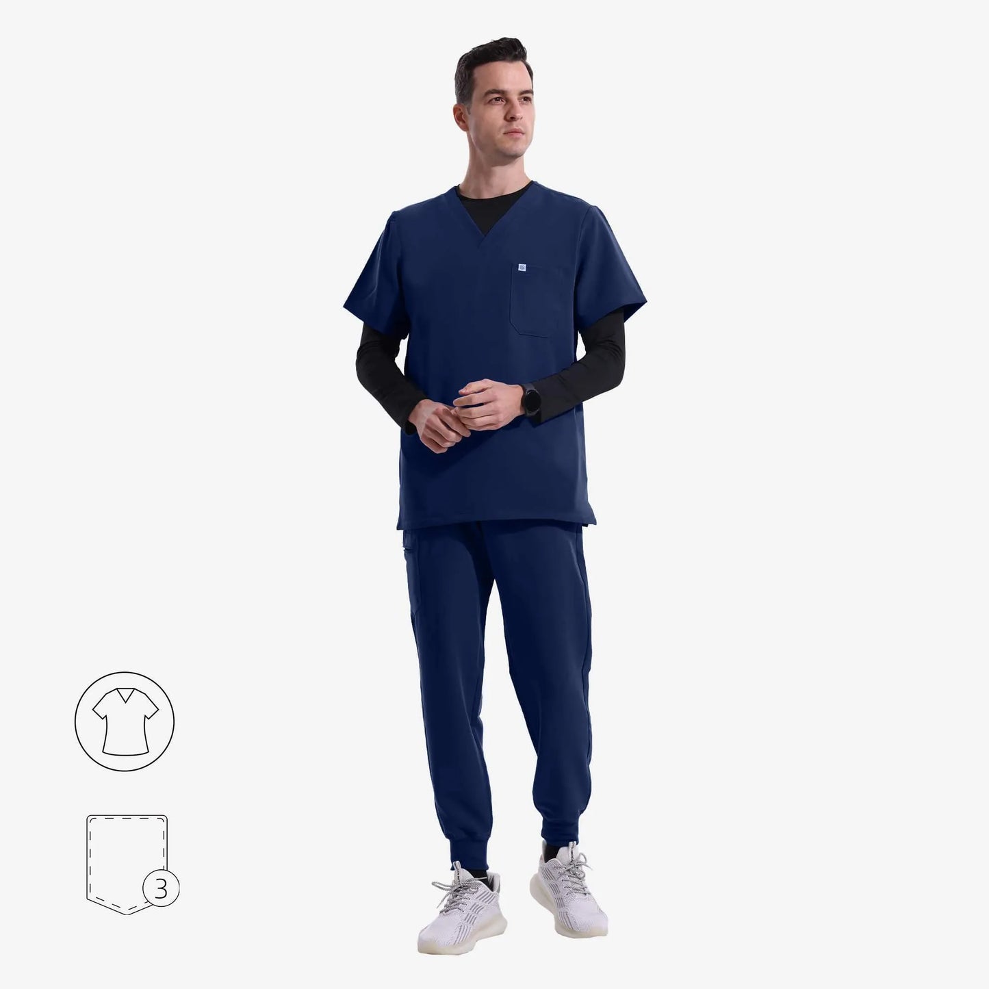 A Men's Scrub Top Virtis 3 Pockets