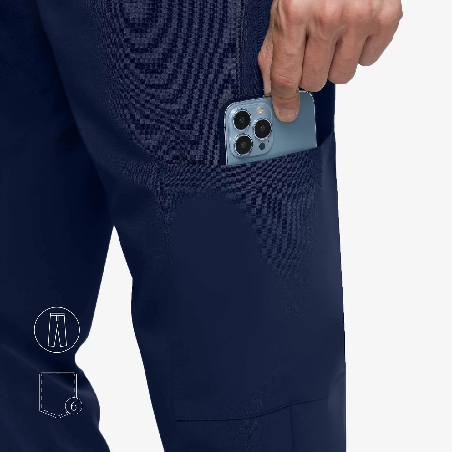 A Men's Scrub Pants Virtis 6 Pockets