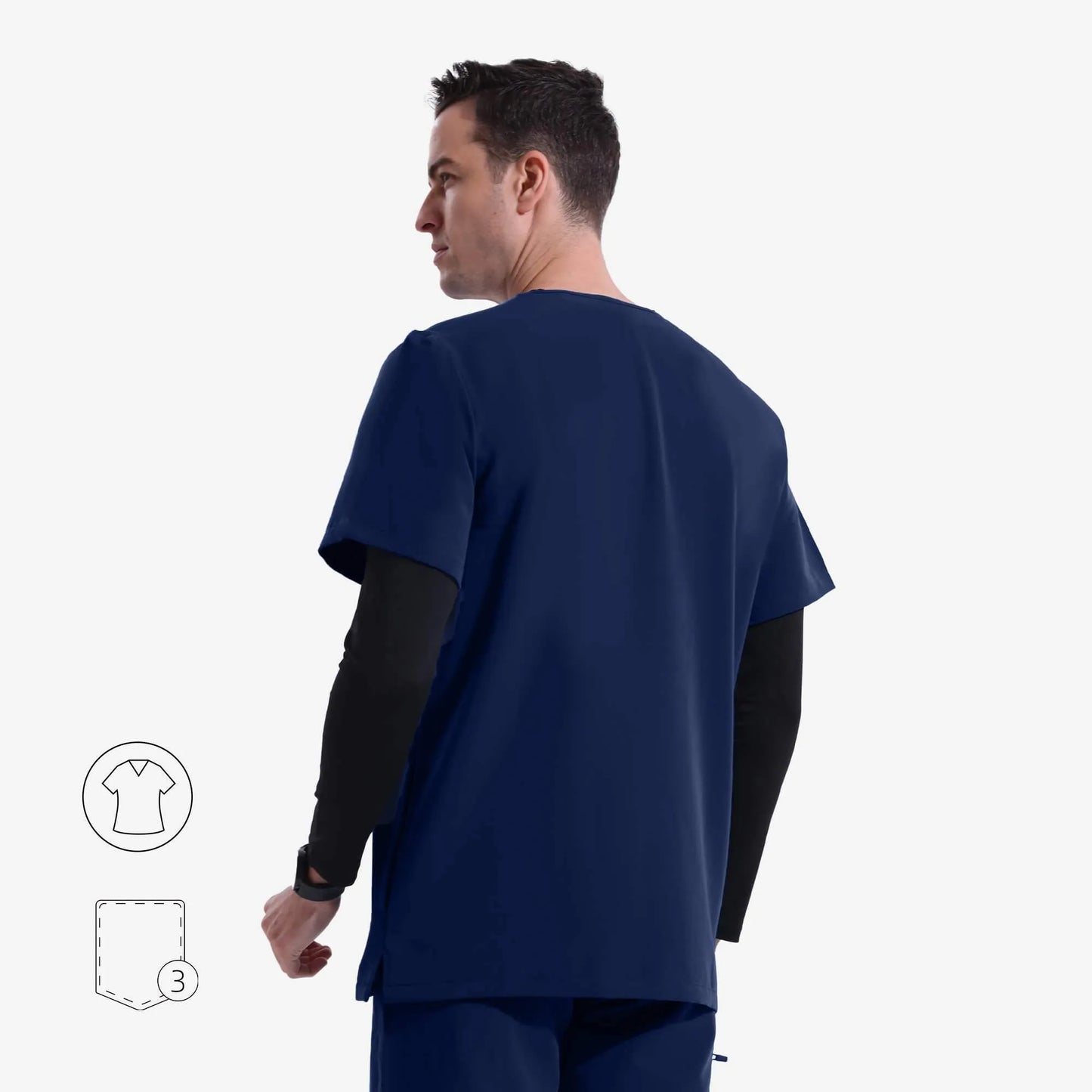 A Men's Scrub Top Virtis 3 Pockets