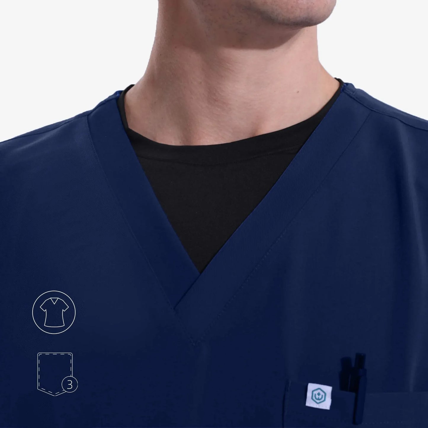 A Men's Scrub Top Virtis 3 Pockets