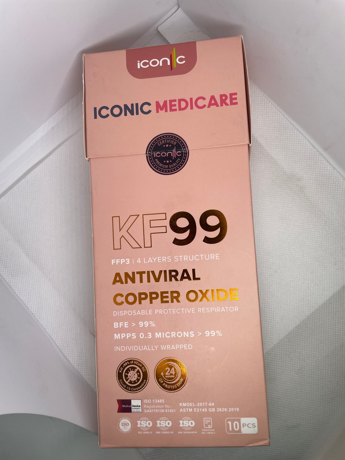 Iconic KF99 Anti-Viral Copper Oxide 4 Layer Mask