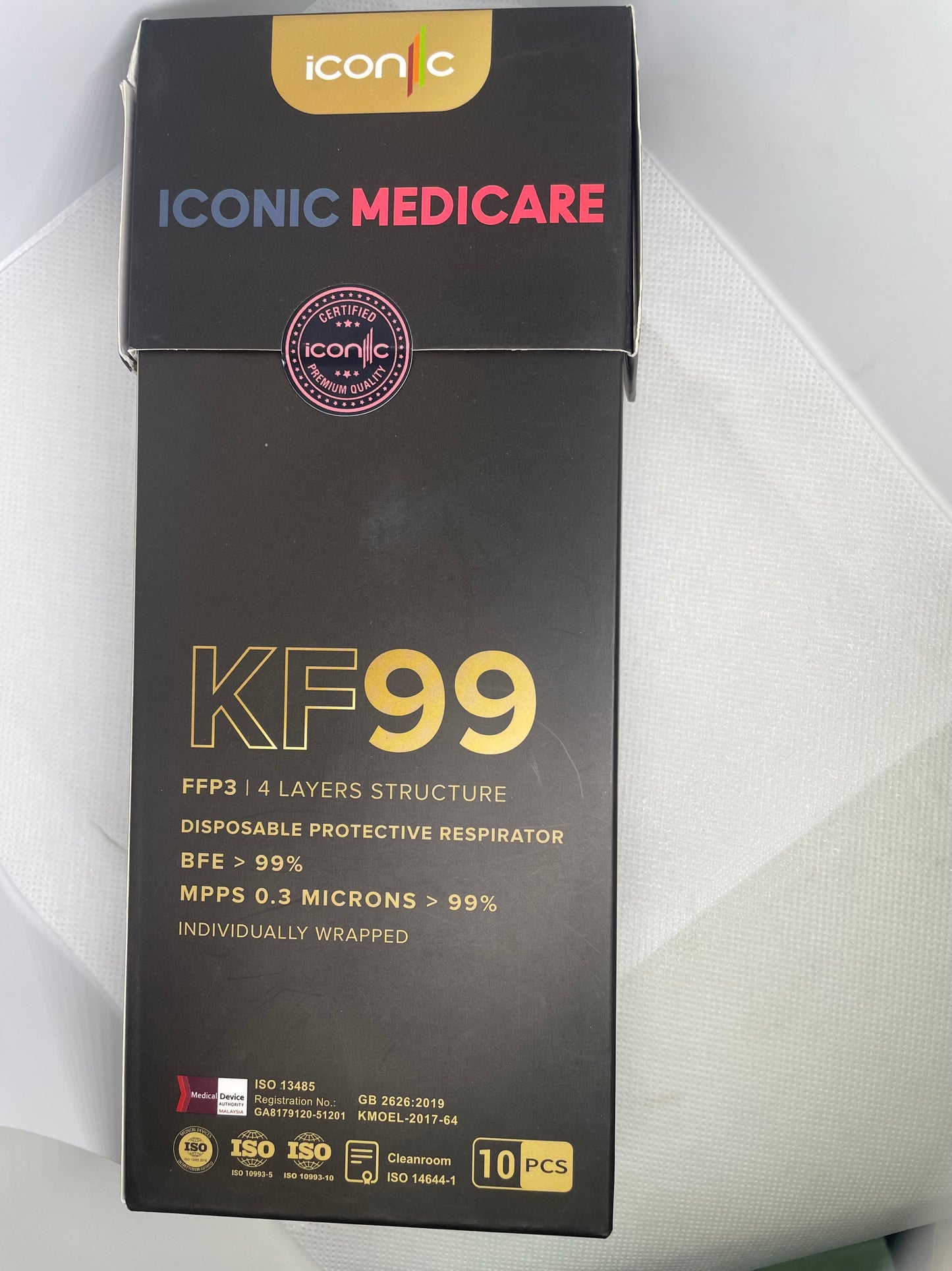 Iconic KF99 FFP3 4 Layer Masks